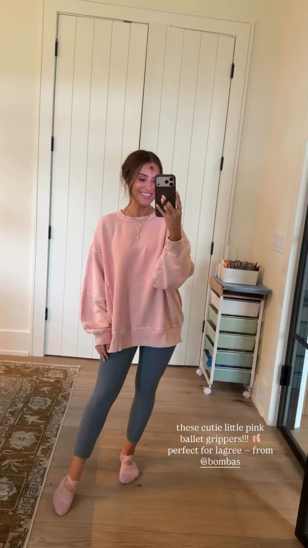 Wearing a small in this Aerie sweatshirt- runs big, could have done an xs, so I would just get your true size! And wearing a size 4 in these lululemon leggings! Ballet gripper socks are from bombas- I’ll have a discount code coming soon! 

#LTKootd #LTKmomlife #LTKActive