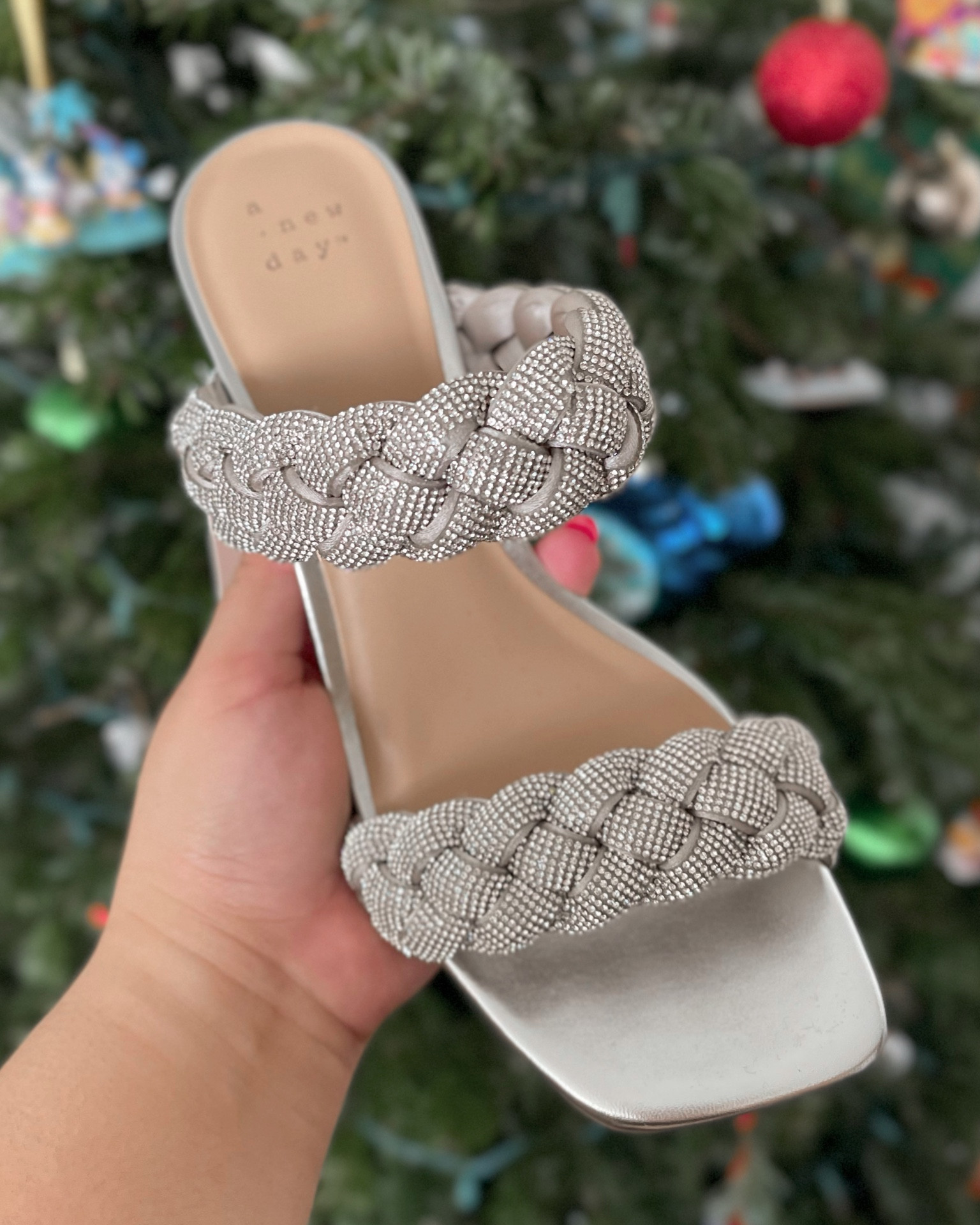 Braided strappy rhinestone heels. It’s the perfect shoe for a Christmas or New Year’s Eve outfit. Now 30% off at Target.

#LTKsalealert #LTKHoliday #LTKshoecrush
