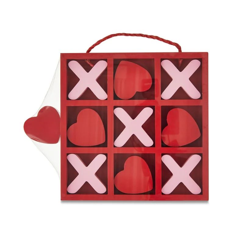 Valentine's Day Red & Pink Heart XOXO Tic Tac Toe Game, Table Decoration, 9.75 in, by Way To Cele... | Walmart (US)
