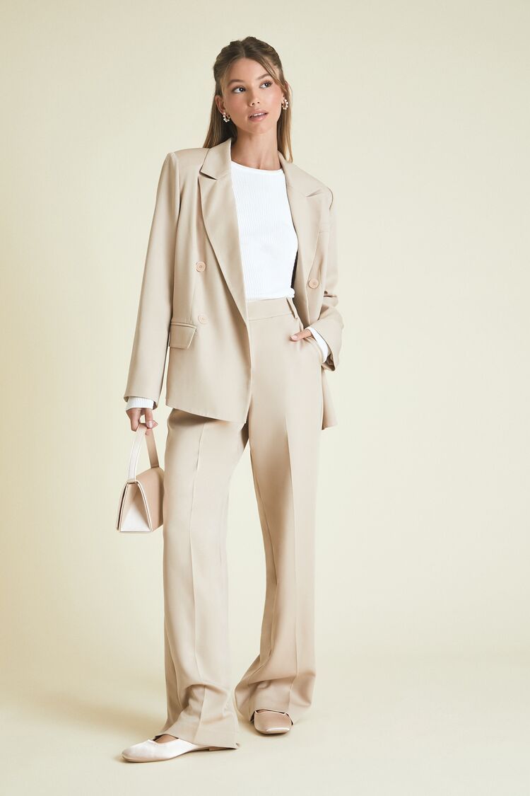 Double-Breasted Suit Blazer & Pants Set | Forever 21 | Forever 21 (US)
