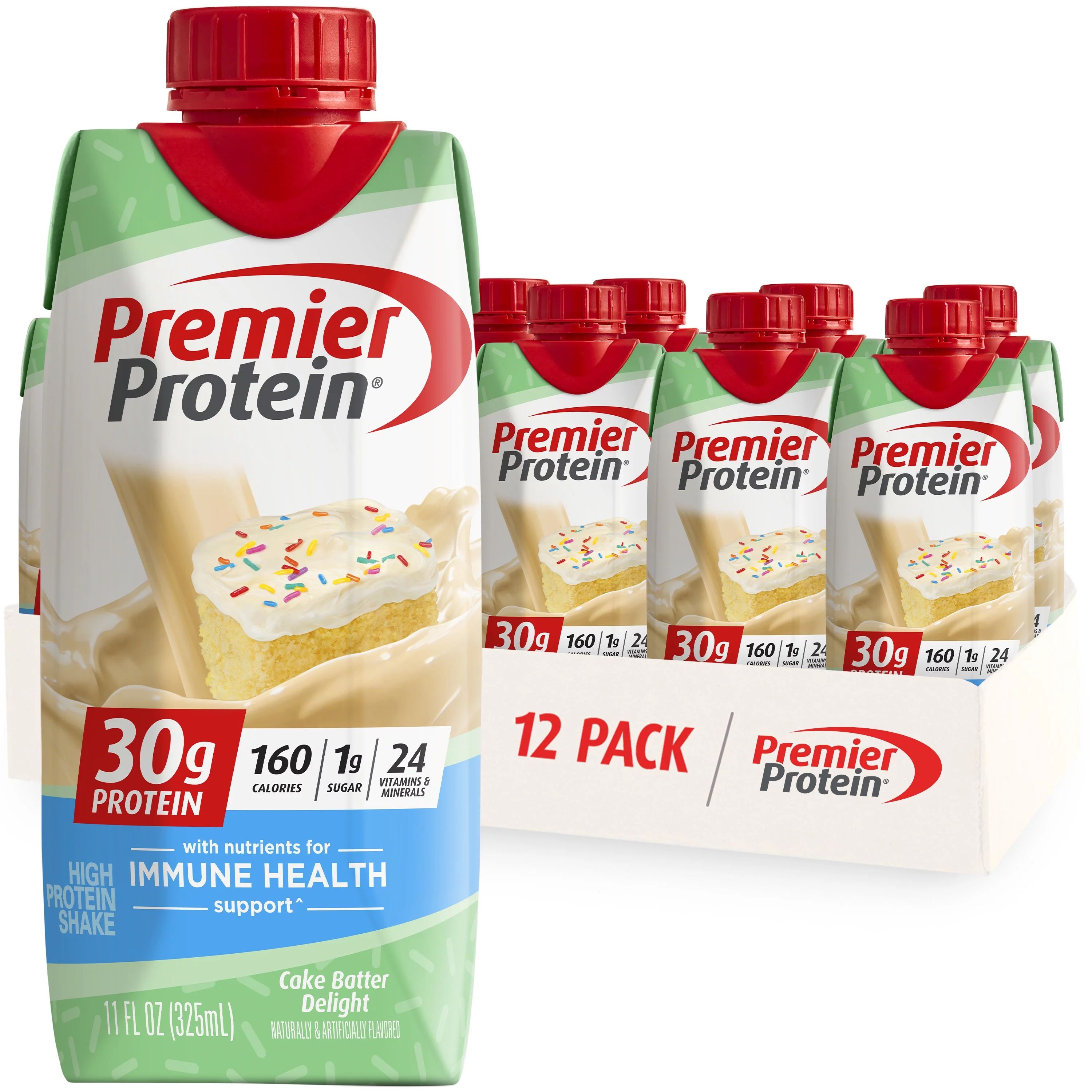 Premier Protein Shake, Cake Batter Delight, 30g Protein, 11 Fl Oz, 12 Ct | Walmart (US)