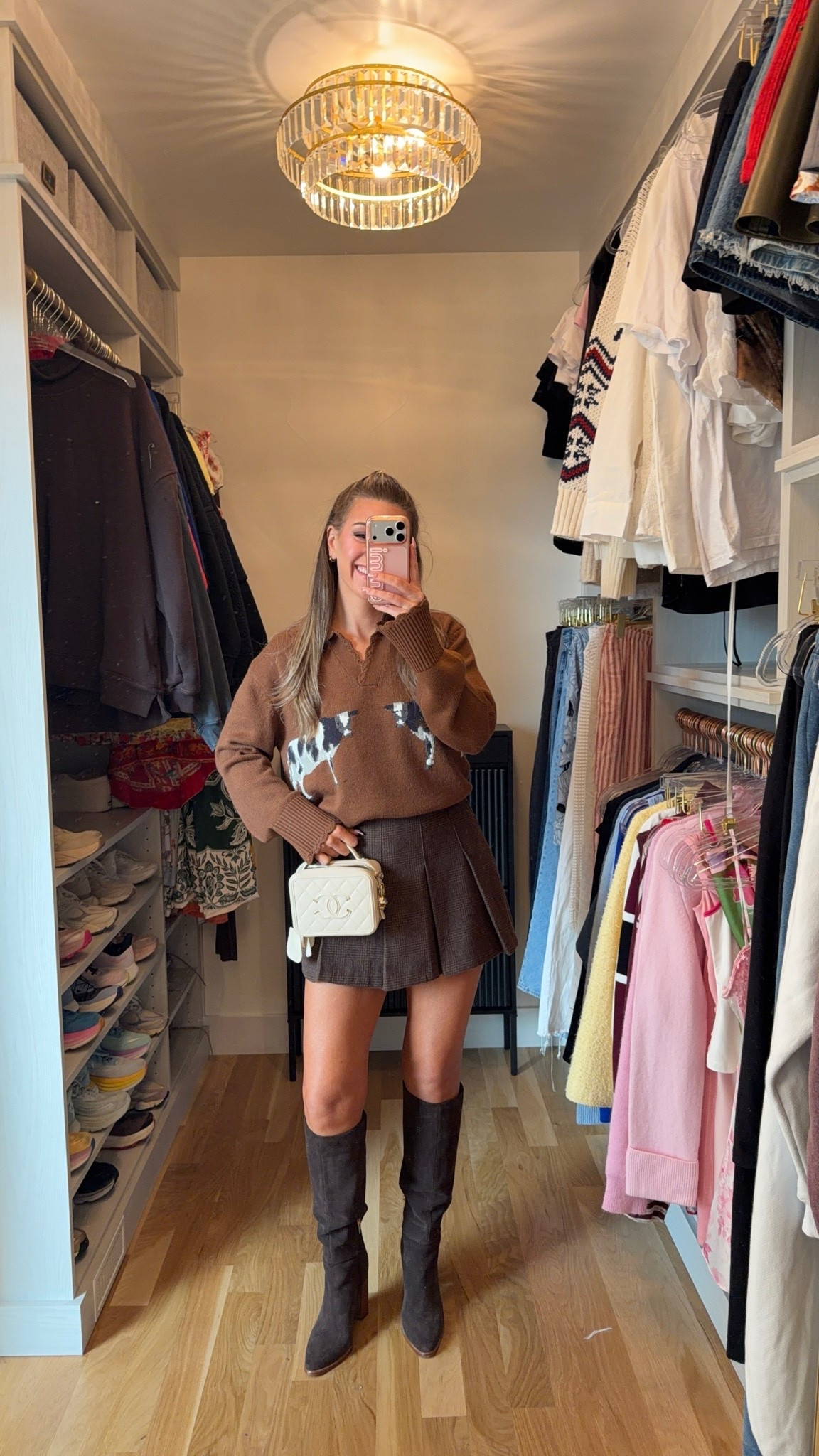 abercrombie fall pleated skort worn with brown collared sweater with cow print and suede knee-high boots 🍂

I’m 5’4” and typically wear a size small / 2

fall skort, autumn looks, casual summer outfits, fall outfit ideas, everyday fall outfits, fall fashion finds, pleated skirt, skirt with shorts, skort, one dress multiple ways, cowgirl boots, western, comfortable outfits

#LTKgrwm #LTKootd #LTKSeasonal