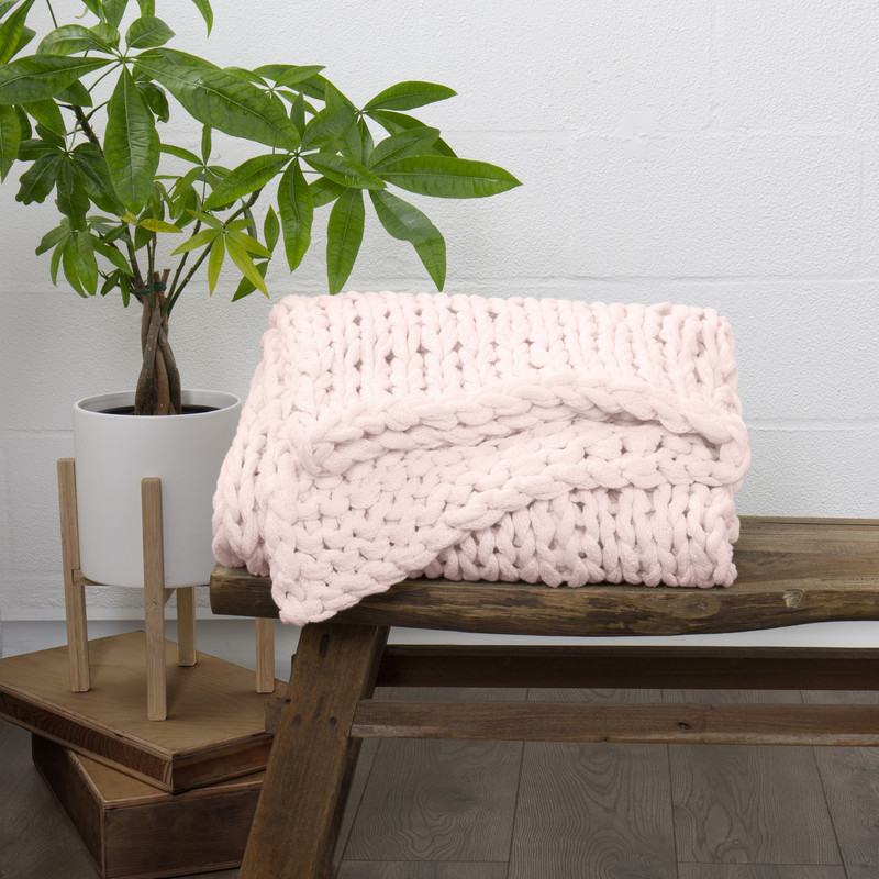 Merit Linens Chunky Knit Throw Blanket - Walmart.com | Walmart (US)