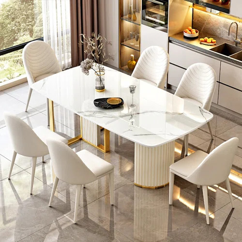 Miangel 9 - Piece Double Pedestal Dining Set | Wayfair North America