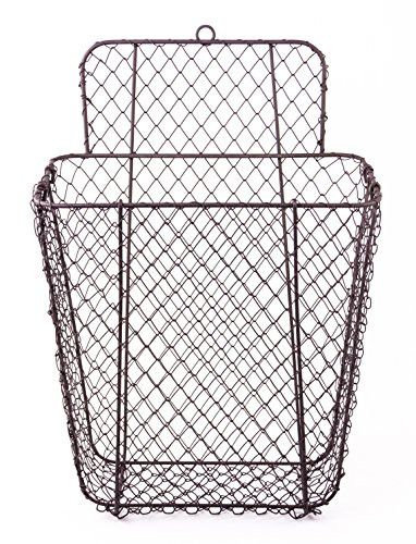 Rustic Hanging Wall Pocket Wire Mail/Storage Basket | Amazon (US)