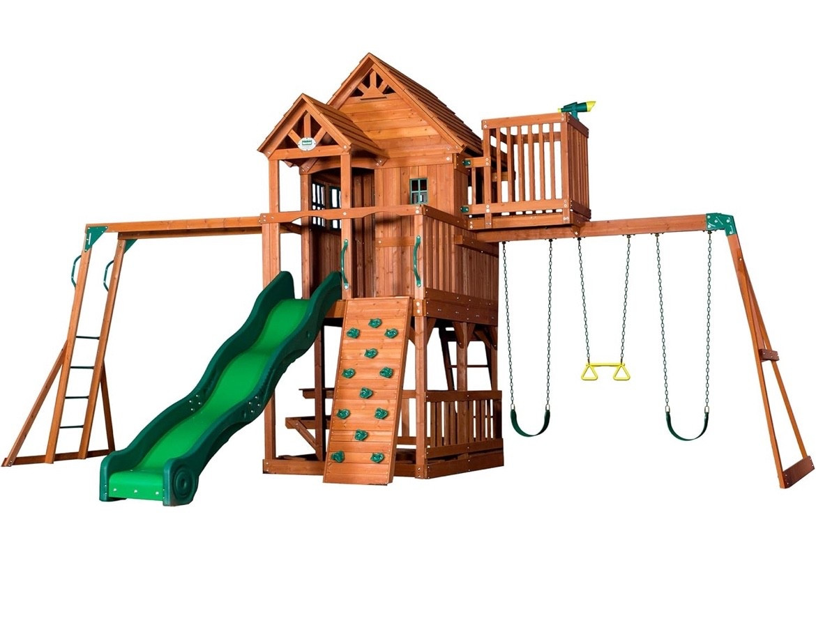 Prime day deal. Backyard outdoor swing set playset. 

#LTKHome #LTKSaleAlert #LTKSeasonal