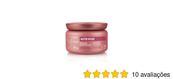 Máscara Capilar Siàge Nutri Rosé 250g | Eudora (BR)
