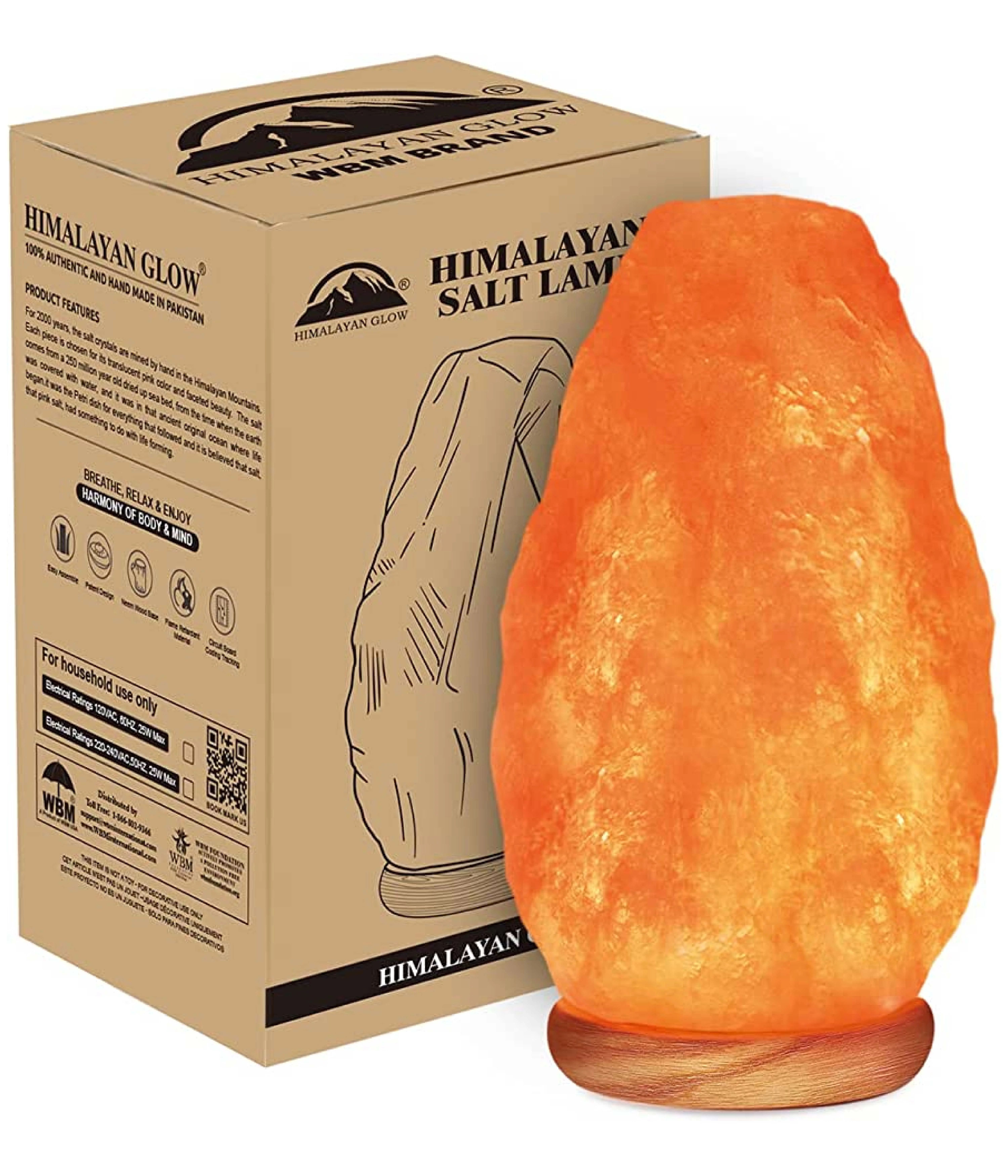 Himalayan Glow Salt Lamp - Natural Hand Carved Himalayan Pink Salt Lamp with ETL Certified Dimmer... | Walmart (US)