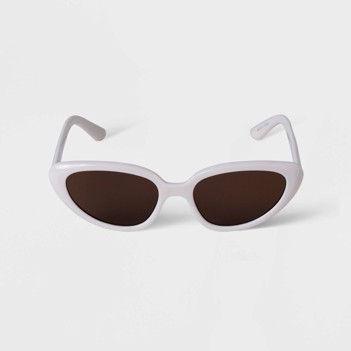 Women's Plastic Round Cateye Sunglasses - A New Day™ Ivory | Target