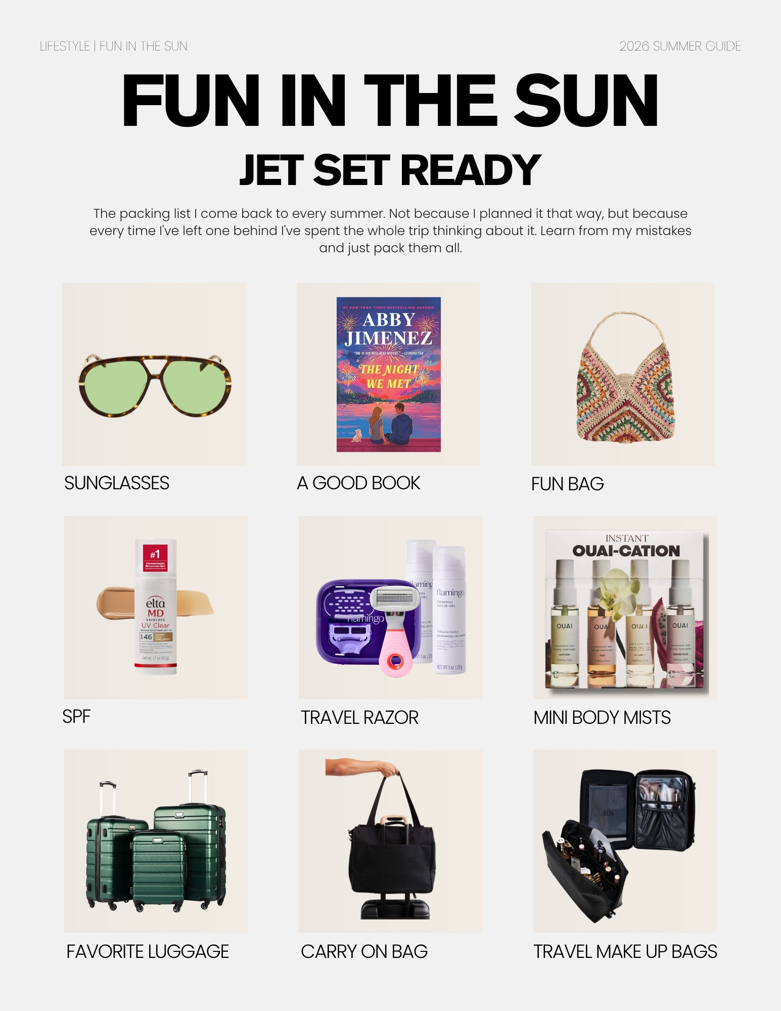 Summer guide: vacation and travel essentials

#LTKOver40 #LTKMidsize #LTKSeasonal