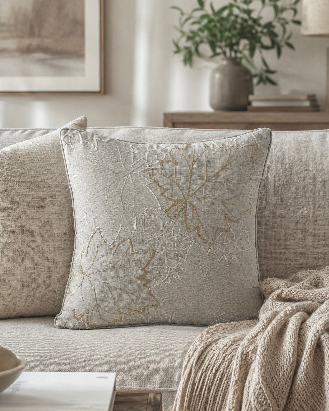 Leaf Cutout Pillow | MJHome