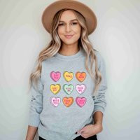 Cute Valentine's Day Sweatshirt | Conversation Hearts Love Heart | Etsy (US)
