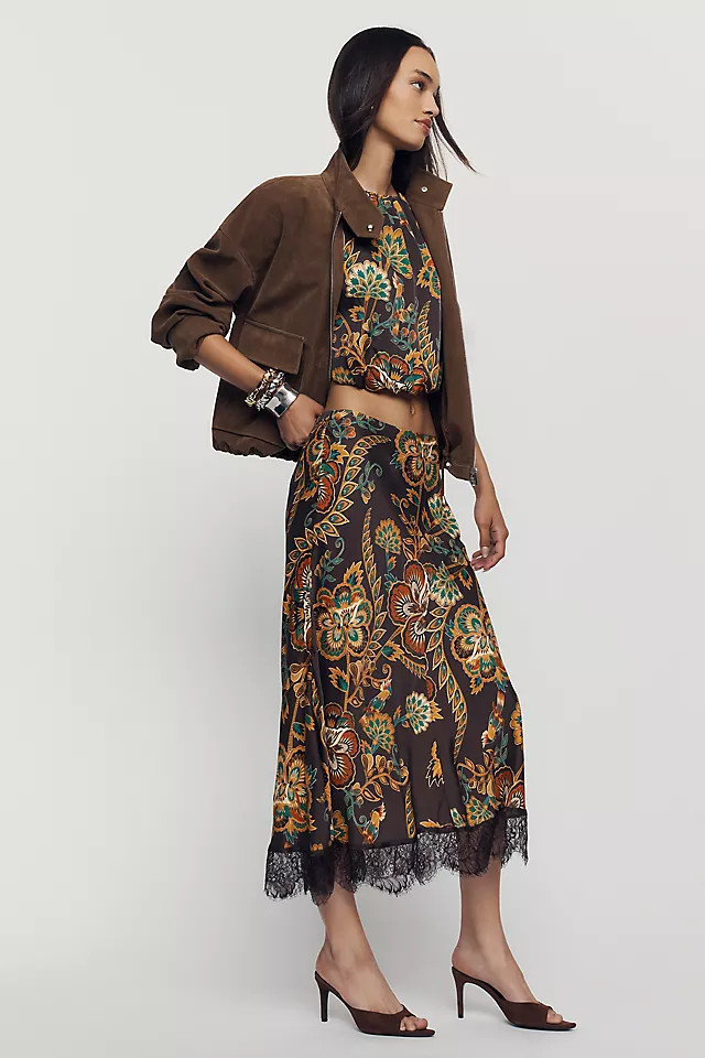 Farm Rio x Anthropologie Lace Trim Skirt | Anthropologie (US)