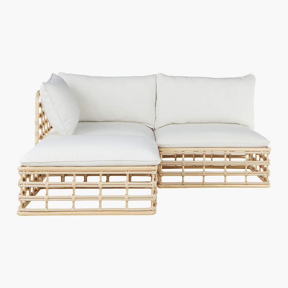 Cana 3-Piece Modern Outdoor Sectional Sofa + Reviews | CB2 | CB2