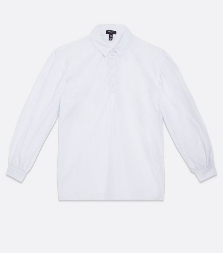 Curves White Long Sleeve Overhead Shirt
						
						Add to Saved Items
						Remove from Saved I... | New Look (UK)