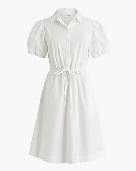 Puff sleeve drawstring waist shirt dress - comes in 5 colors! White dress 

#LTKsalealert #LTKSeasonal #LTKfindsunder100