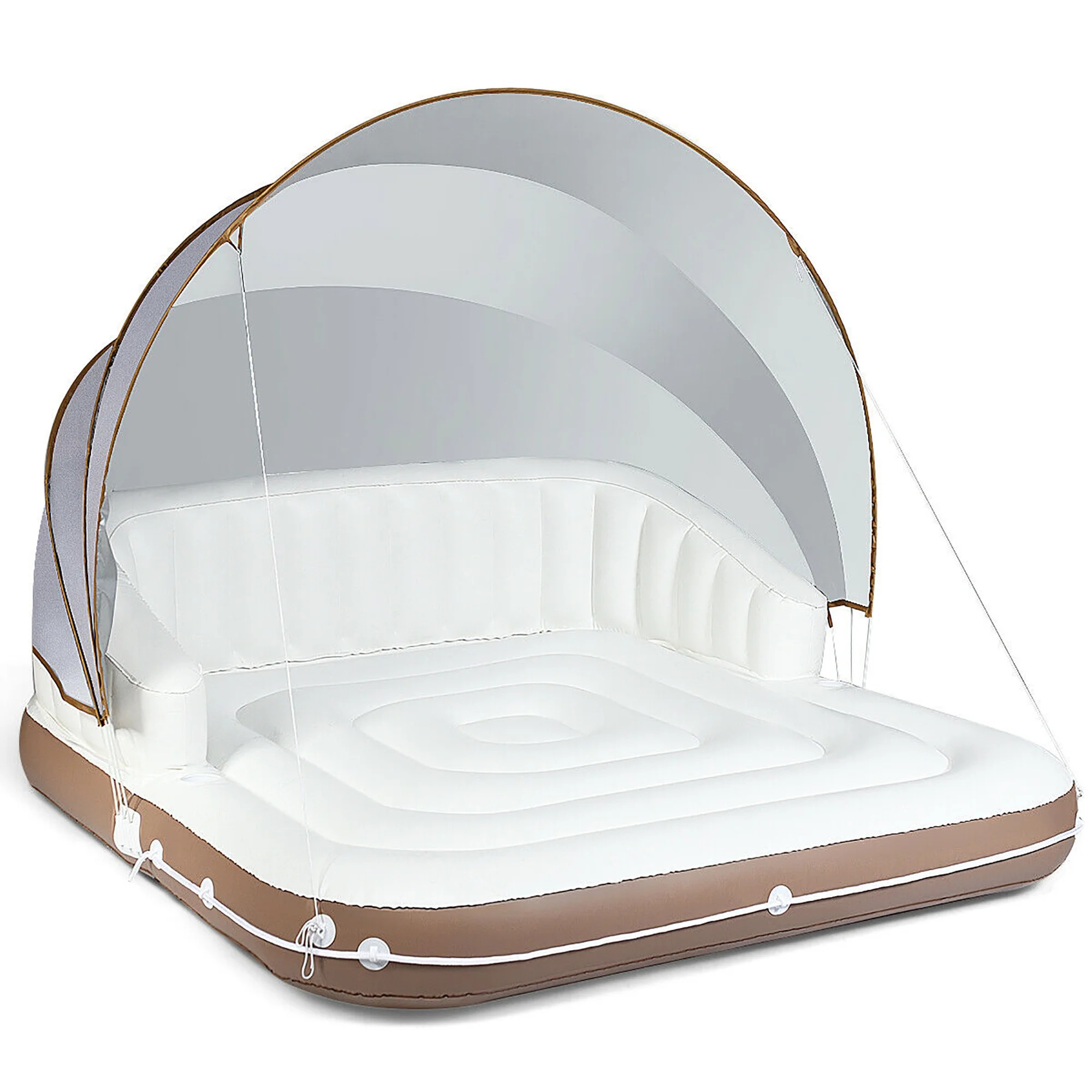 Costway Canopy Inflatable Pool Float Lounge Swimming Raft | Walmart (US)