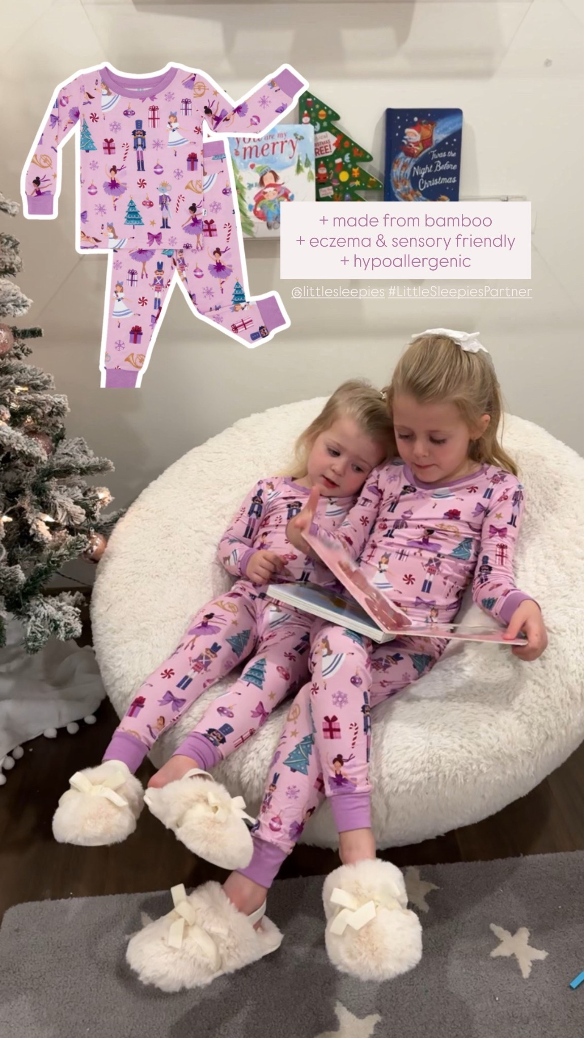 #LittleSleepiesPartner feeling the holiday magic extra this year 🥹✨ the kids love when they get the chance to wear matching holiday jammies and their little outfits! @littlesleepies were actually the first PJs I ever bought for the girls, and now getting to put Brody in them just feels so full-circle. 😭🤍

the softest fabric, the cutest prints… making these moments feel even sweeter. get 20% off holiday pieces with code JESS20 (expires 12/15)

little girls, sisters, matching, holiday, christmas, toddler outfit inspo, toddler fashion, christmas eve outfit, christmas pajamas, bamboo pjs 

#LTKHoliday #LTKSeasonal #LTKKids