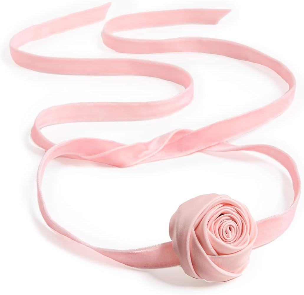 Lele Sadoughi Women's Silk Rosette Ribbon Choker | Amazon (US)