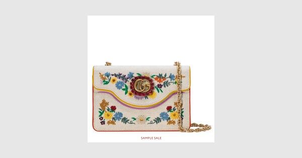 Embroidered small shoulder bag | Gucci (US)