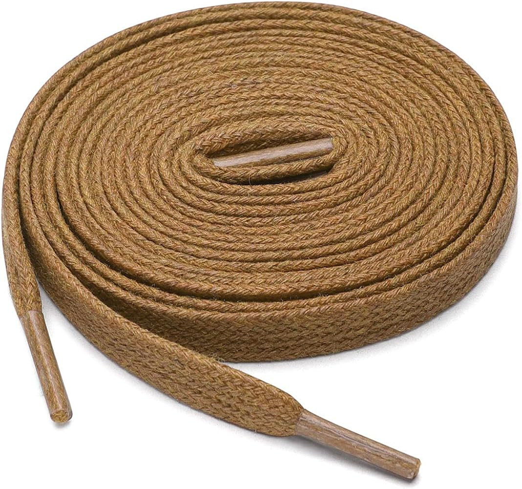 uxcell 2 Pairs Waxed Cotton Leather Boots Casual Shoes Flat Shoelaces for Men Women | Amazon (US)