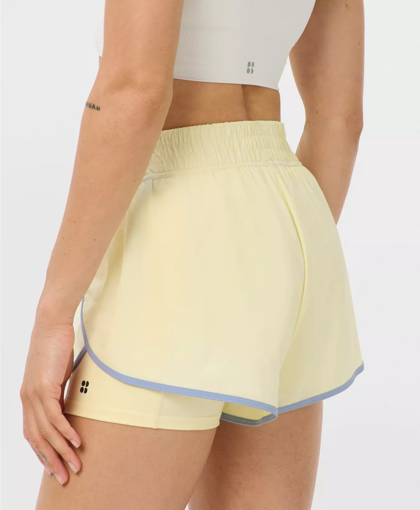Get Set 2-in-1 Multi-Train Shorts - Butterscotch Yellow Laguna Blue | Women's Shorts + Skorts | S... | Sweaty Betty UK