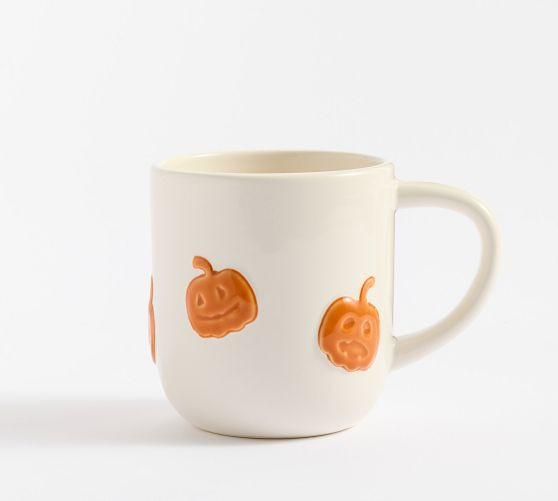 Jack-O-Lantern Stoneware Icon Mugs - Set of 2 | Pottery Barn (US)