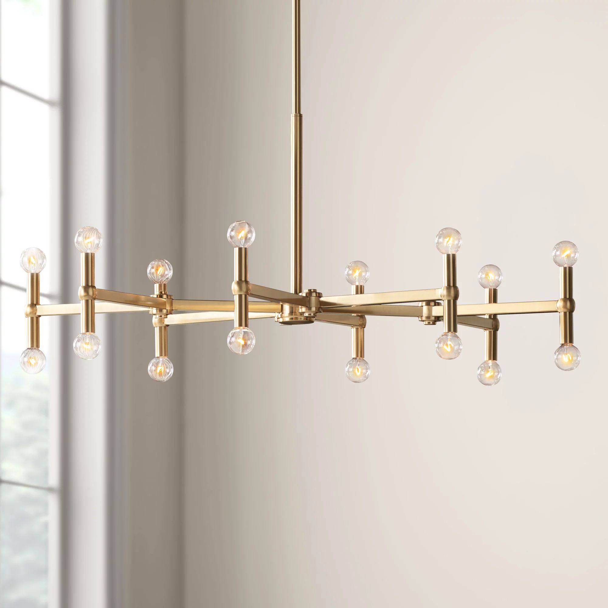 Possini Euro Design Marya Satin Brass Chandelier 37" Wide Modern 24-Light Fixture for Dining Room... | Walmart (US)