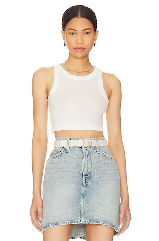 ALLSAINTS Rina Cropped Tank in Optic White from Revolve.com | Revolve Clothing (Global)
