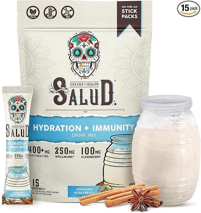 Salud 2-in-1 Hydration Packets + Immunity Electrolytes Powder, Horchata - Agua Fresca Drink Mix, ... | Amazon (US)