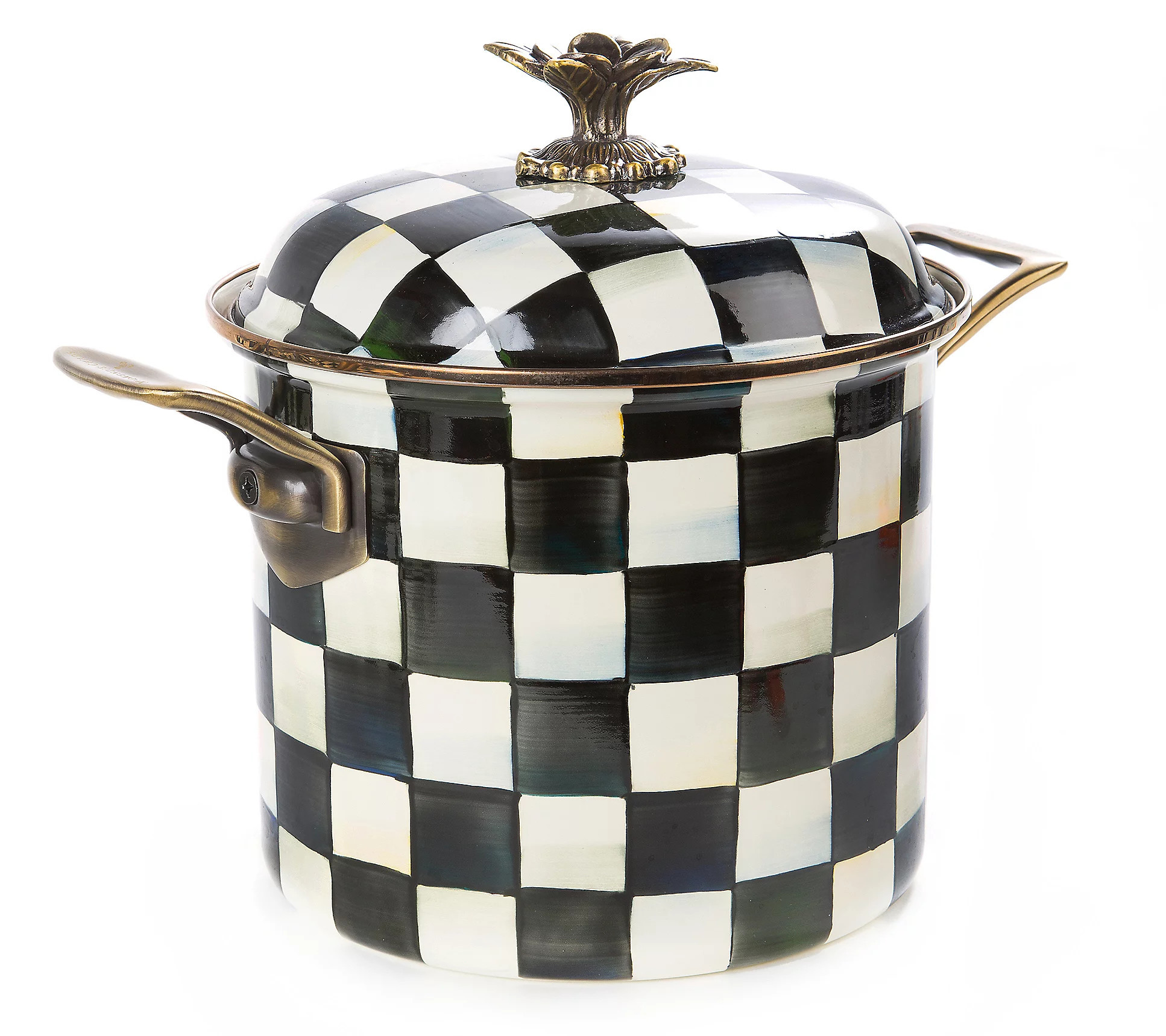 MacKenzie-Childs Courtly Check 7 Quart Stockpot | QVC
