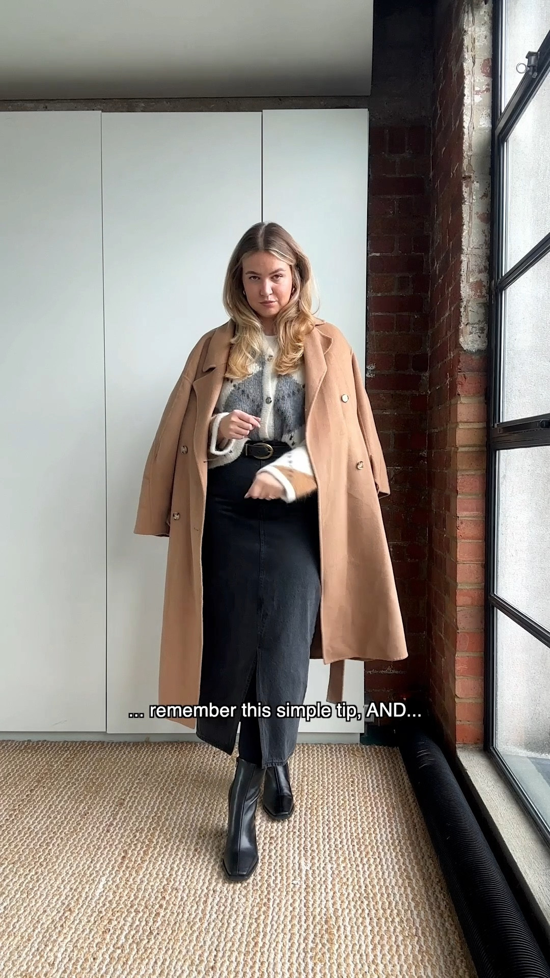 Snag tights [Can’t link - size F]

Skims white t-shirt [1X]

Massimo Dutti diamond knit cardigan [currently OOS - 14]

Monki denim black skirt [18]

Hedda boots Vagabond [UK 7]

Zara camel coat [dupe from Mango tagged]

#LTKSeasonal #LTKstyletip #LTKplussize