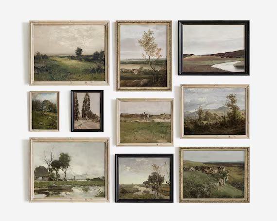 Vintage Gallery Wall Print SET  French Country Landscape | Etsy | Etsy (US)