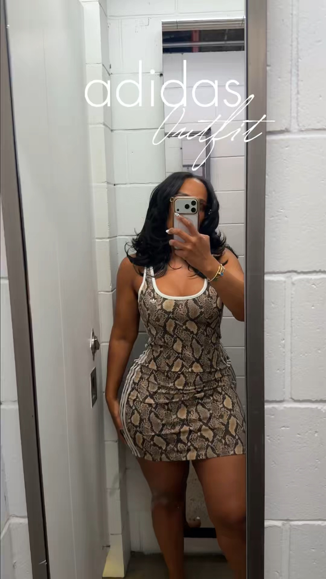 The adidas snake print drop is real. 🐍
Comment your favorite piece.

I'm 5’7 180lbs 
Dress: Medium 
Top: Medium 
Bottoms: 33/32 and Medium

#LTKootd #LTKMidsize