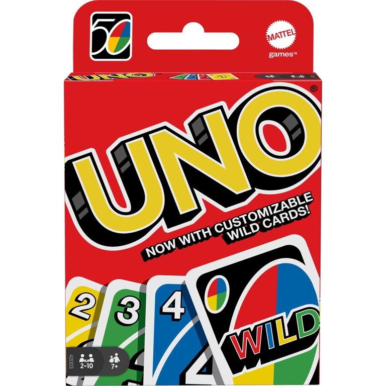 UNO Color & Number Matching Card Game, Customizable Family Fun, 2-10 Players Ages 7+ - Walmart.co... | Walmart (US)