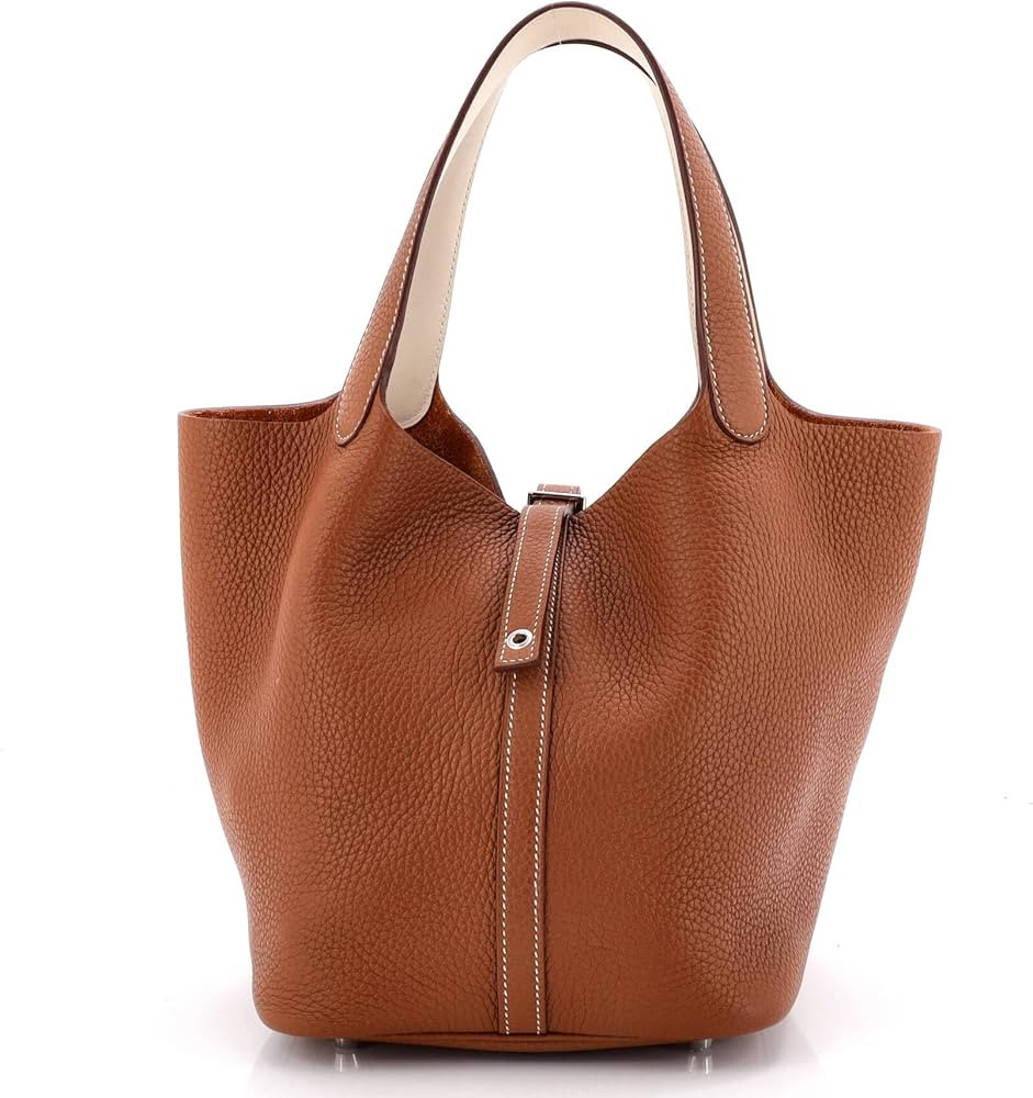 Herm\u00e8s  
               Pre-Loved Eclat Picotin Lock Bag Clemence MM, Gold | Amazon (US)