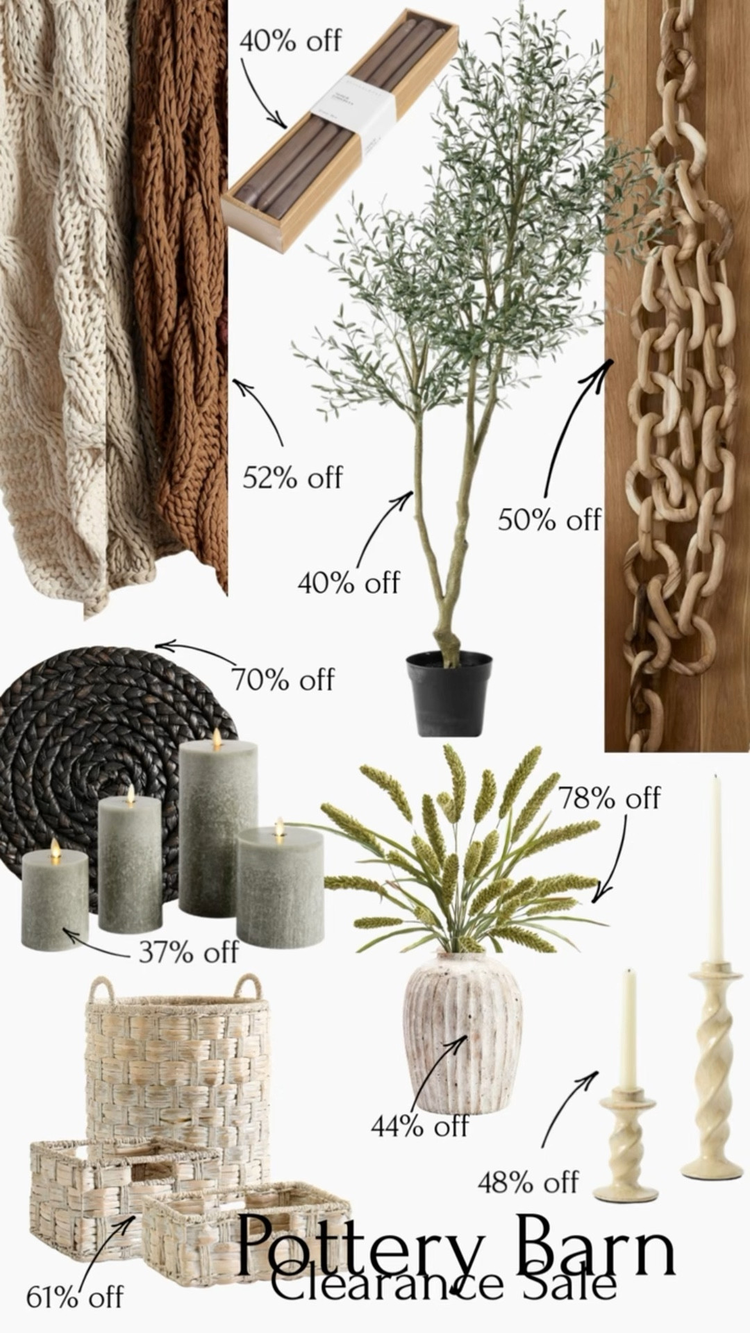 Pottery Barn clearance is an EXTRA 20% off the lowest price 🤯
I rounded up my favorite finds that are heavily marked down — modern, cozy staples you’ll use year after year for way less than full price.

These deals are insane and most of this will sell out fast — if you’ve been eyeing Pottery Barn, now is the time. Everything is linked before it’s gone 🤍

#potterybarnsale #clearancedecor #homedecorfinds #ltkhome #ltkunder100 #moderndecor #cozyhome #salealert #homeinspo

#LTKFindsUnder100 #LTKSeasonal #LTKHome