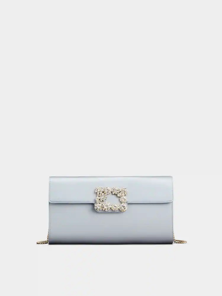 Efflorescence Clutch in satin | Roger Viver US