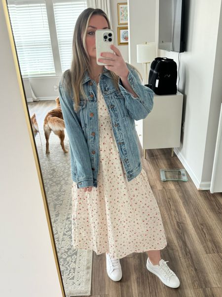 Pastels and florals make me feel happy. 🌷 The dress is H&M, the black version below is the exact cut but couldn’t find the color online. Love these other cute smocked options though! 