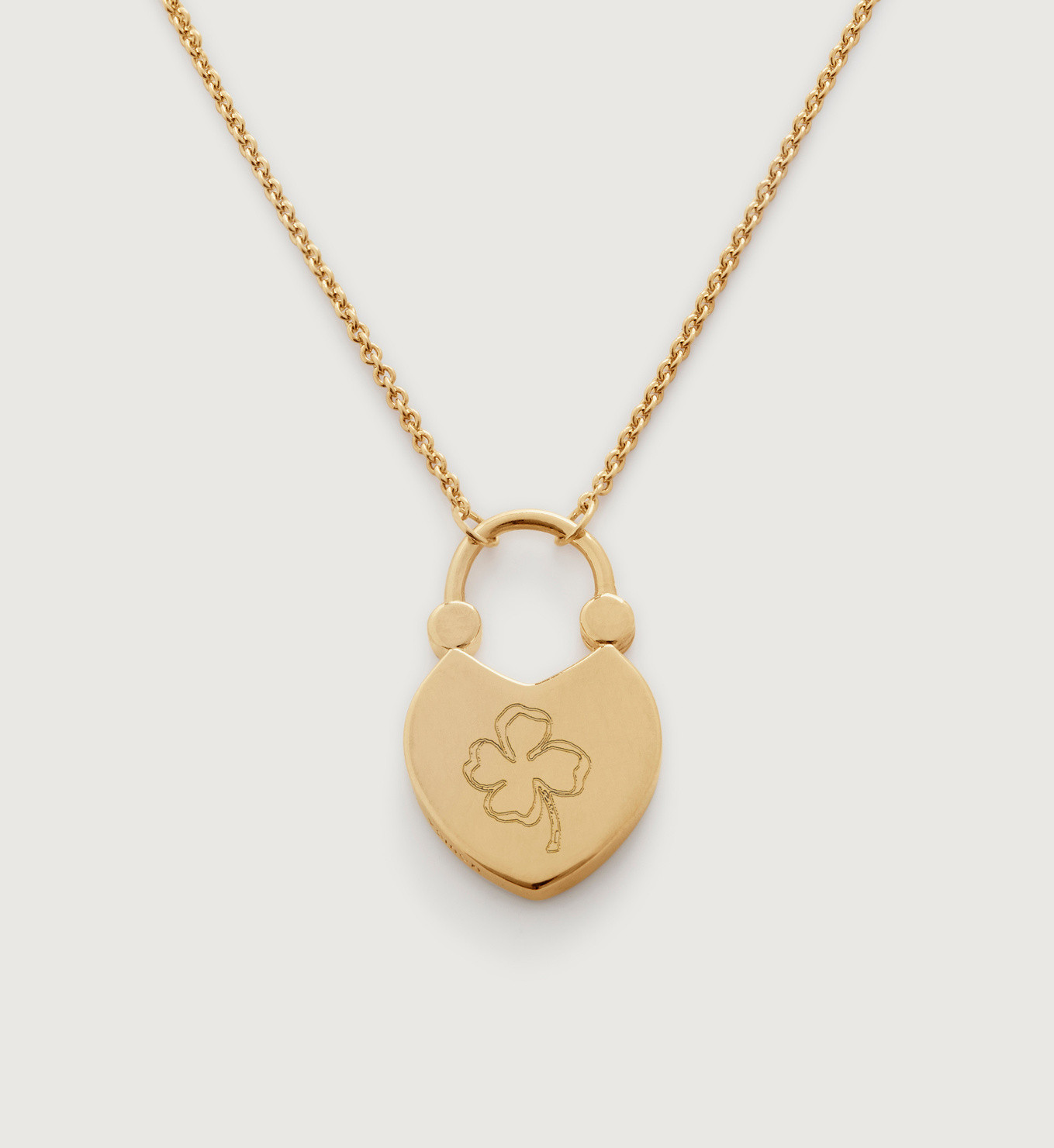 Alta Textured Padlock Heart Chain Necklace | Monica Vinader (Global)
