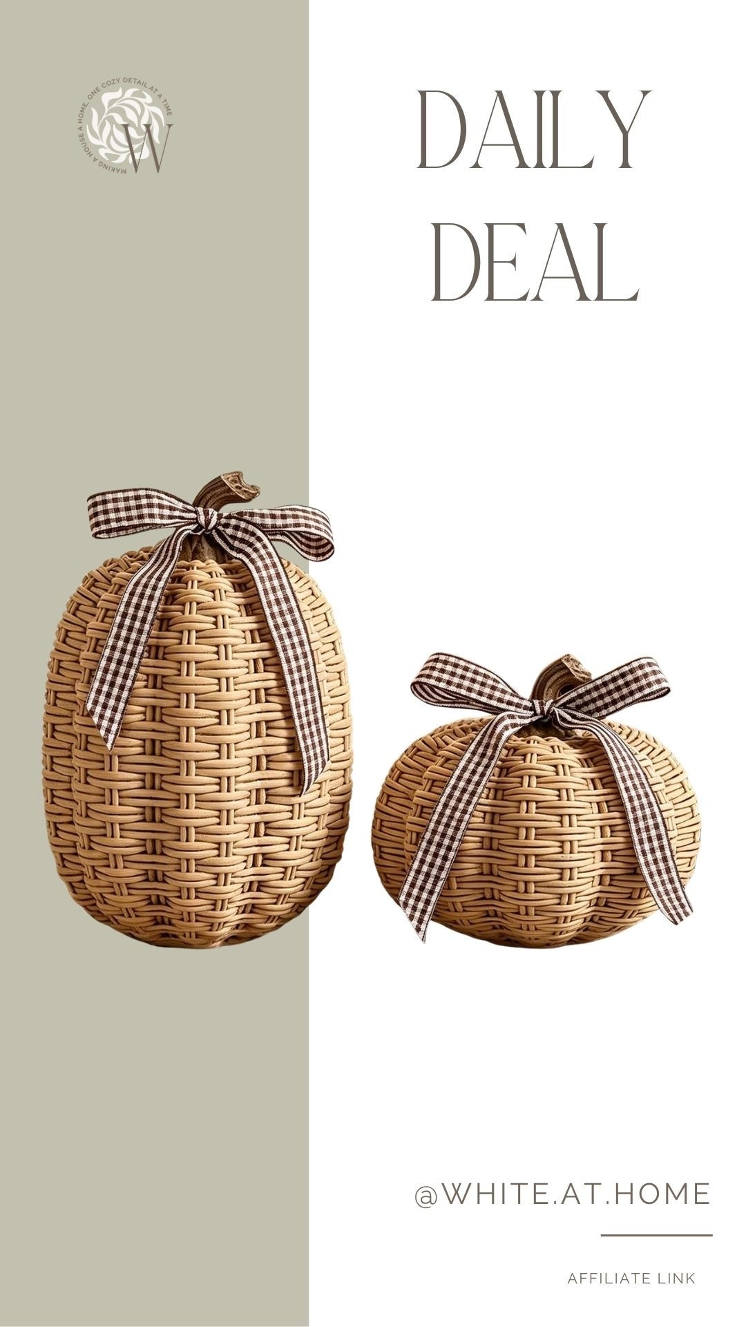 The cutest woven pumpkin set from Amazon! I love these for tabletop or mantle styling. This gingham ribbon is the perfect touch—and it also comes in other colors!

#LTKHome #LTKSeasonal