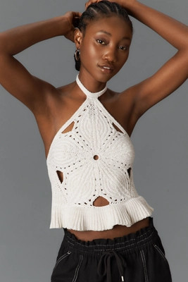 By Anthropologie Crochet Starfish Knit Tank Top | Anthropologie (US)