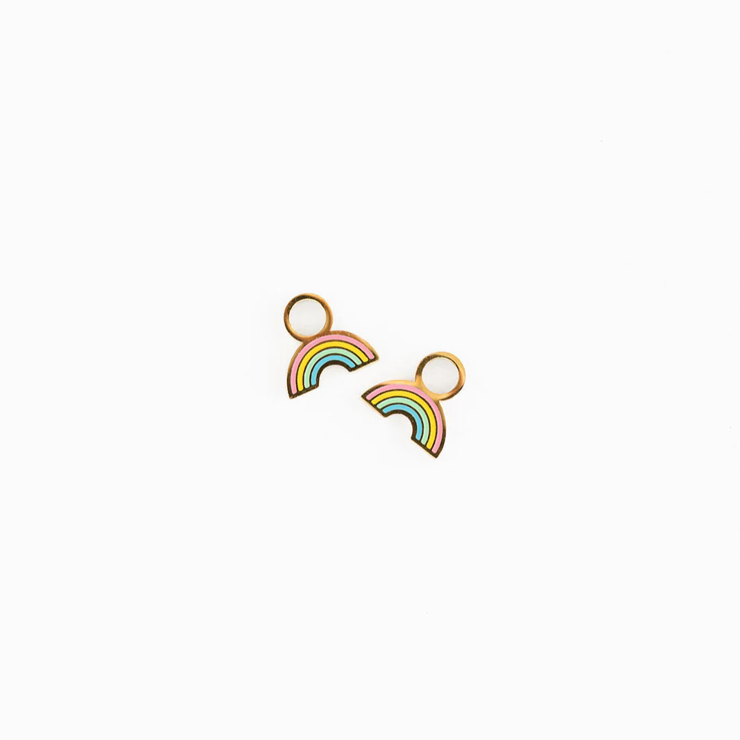 Pastel Rainbow Hoop Earring Charm | Pip Pop Post