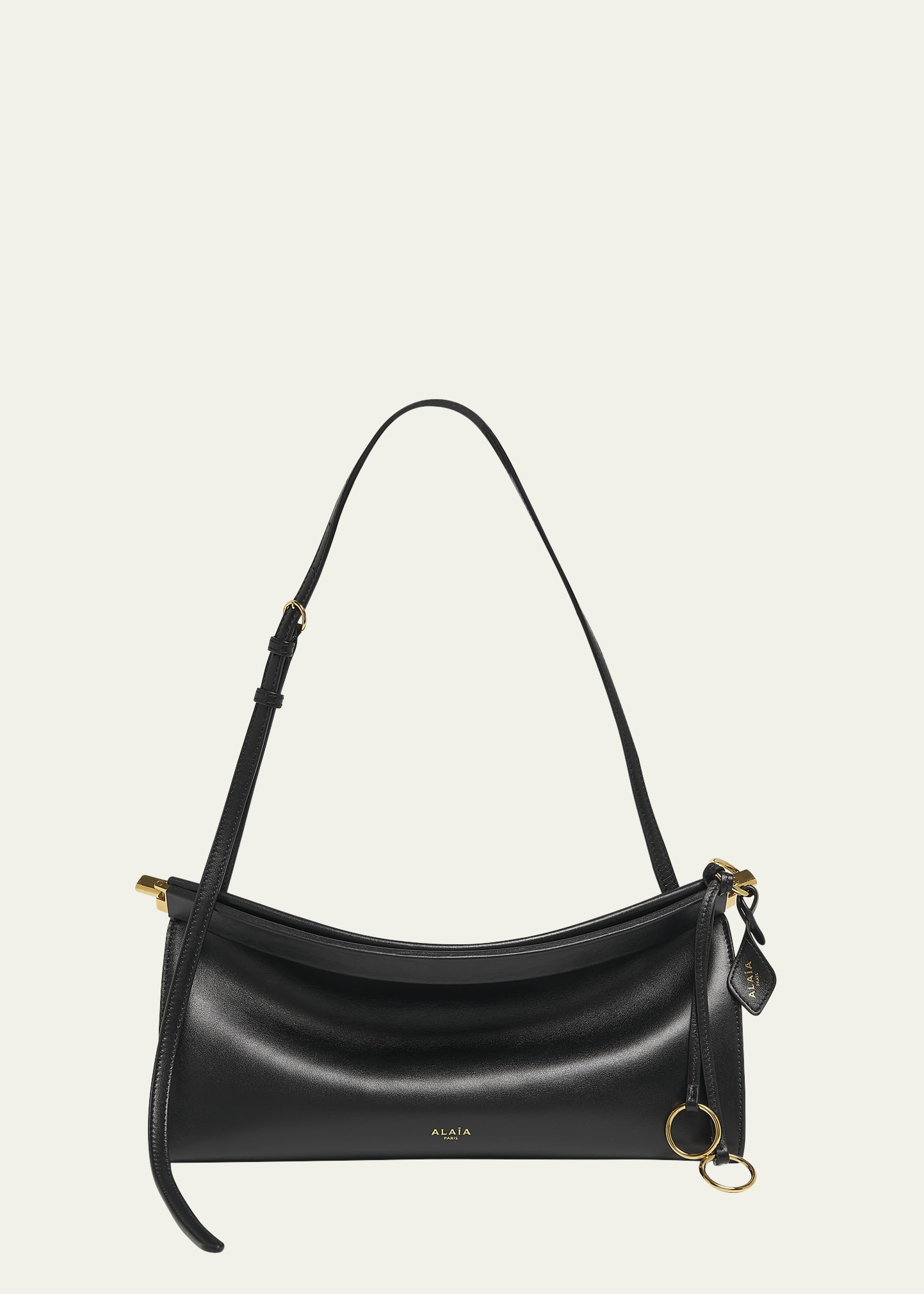ALAIA Le Click Medium Shoulder Bag in Glossy Leather | Bergdorf Goodman