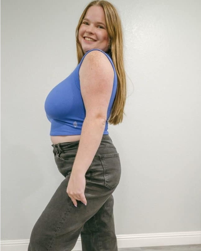 Chasing that effortlessly cool vibe 💙💗 Obsessed with how the Free Throw Muscle Tank pairs perfectly with the Risk Taker Mid-Rise Jeans for a laid-back yet stylish look! 🖤 Tap to shop this comfy-chic combo on my LTK. #FreePeopleStyle #OOTD #LTKFashion