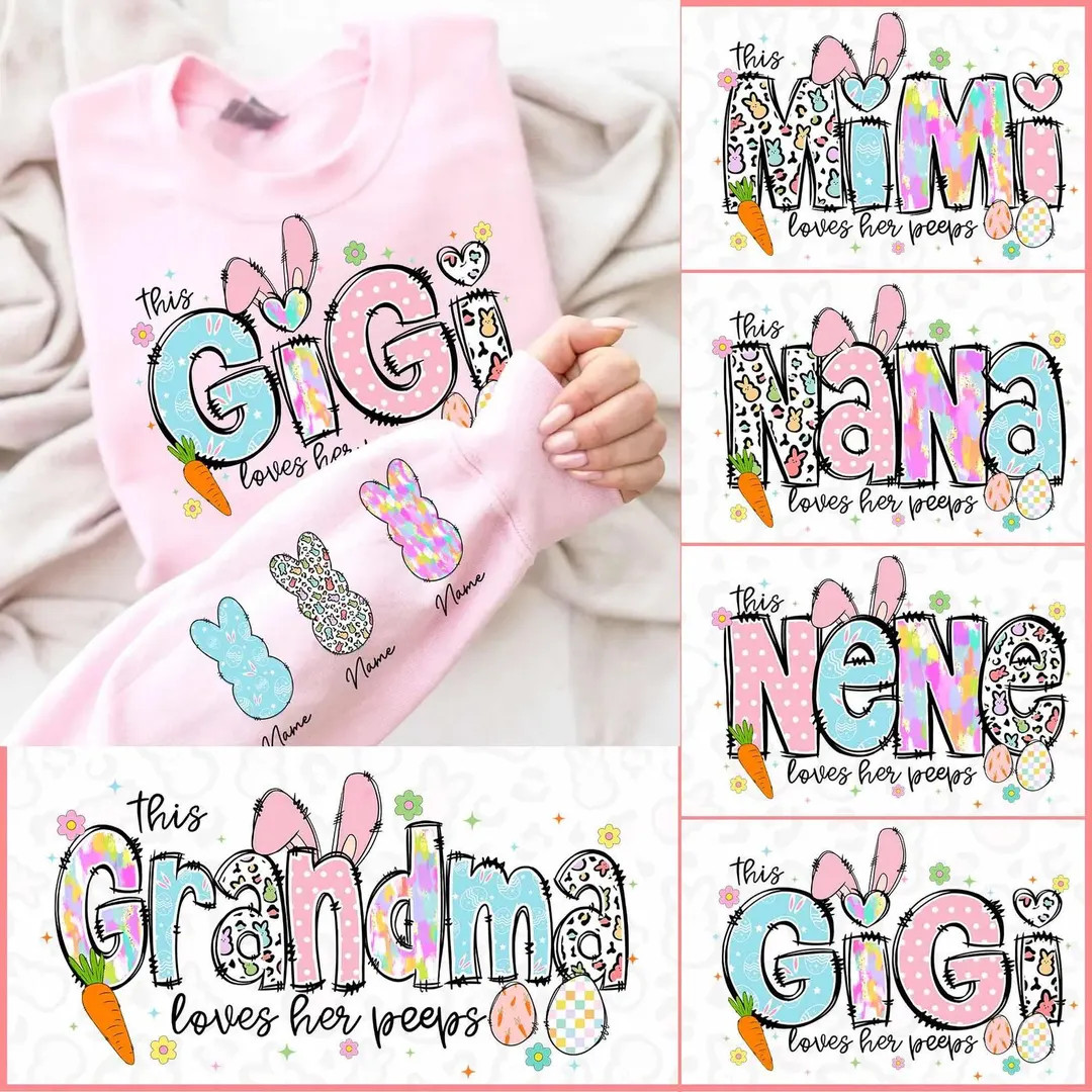 This Mama Loves Her Peeps on Her Sleeve Bundle, Coquette Easter Png, Custom Easter Png, Retro Eas... | Etsy (US)