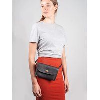 Black Leather Belt Bag | Etsy (US)