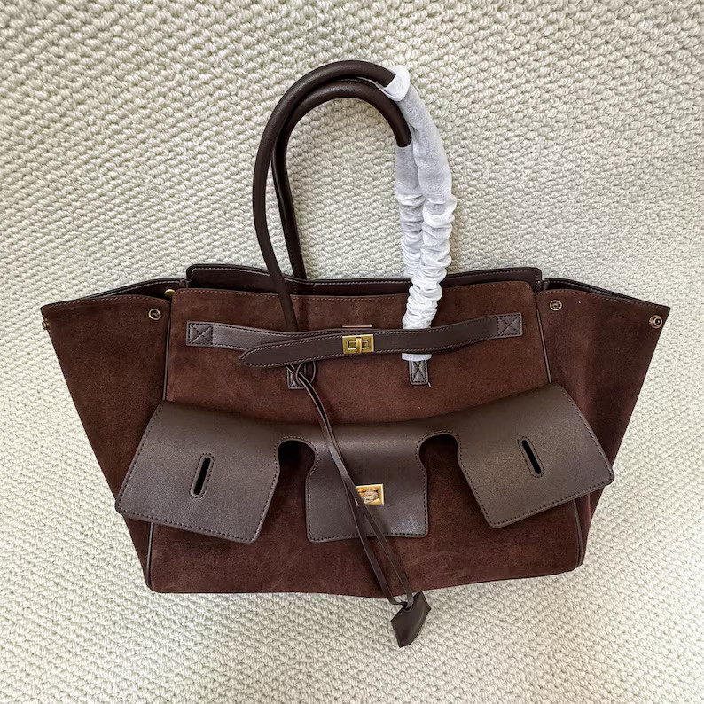 Large Suede Tote Bag,minimal Suede Bag,women Shoulder Bag,leather Handbag - Etsy | Etsy (US)