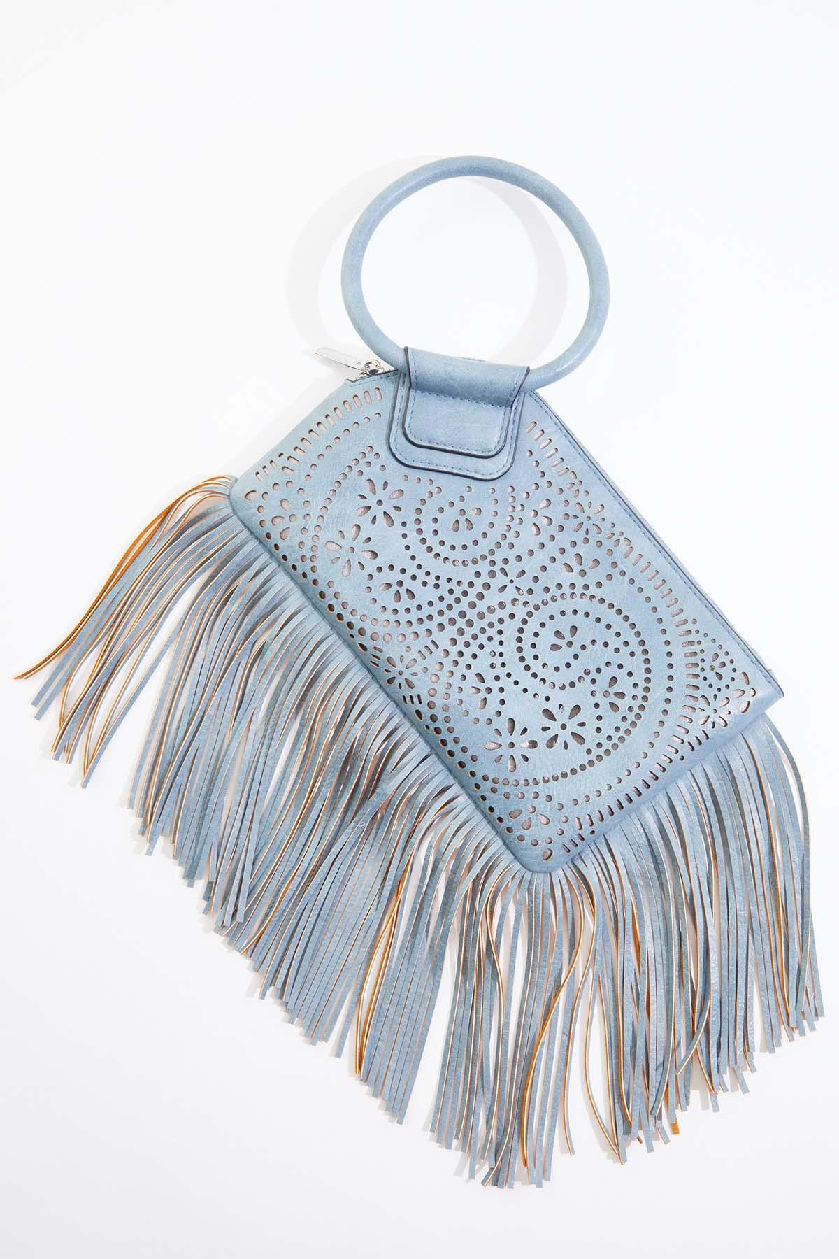 Laser Cut Fringe Wristlet | Cato Fashions