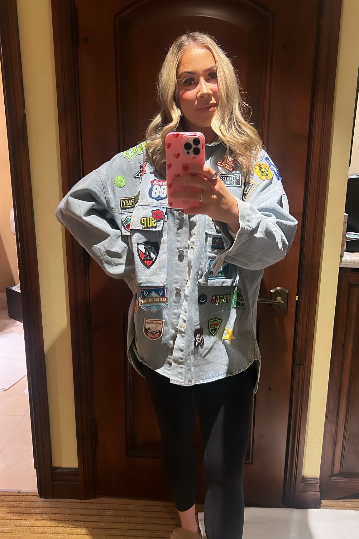 The freaking cutest travel jacket!! 

#LKT #shopLTK #jacksonhole #cute #cutie #denim #jacket #patchwork 

#LTKstyletip